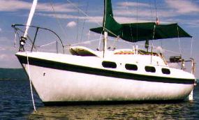 Tanzer 26 with new windows.